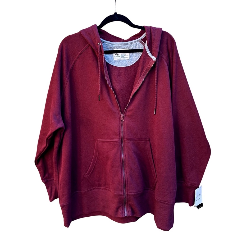 Champion C9 Mens 3X Burgundy Maroon Full Zip Fleece Hoodie Sweatshirt NWT